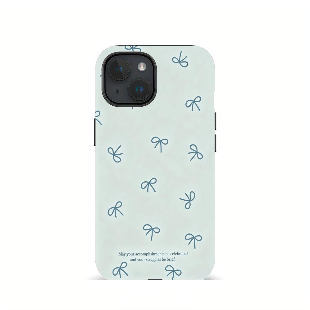 Inspirational Bow 2-in-1 Phone Case Suitable for iPhone 17, 16, 15, 14,13,12,11 Pro/Max/Plus Anti Drop and Anti Shock Back Cover