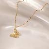 1Butterfly pendant necklace as a gift for a girl