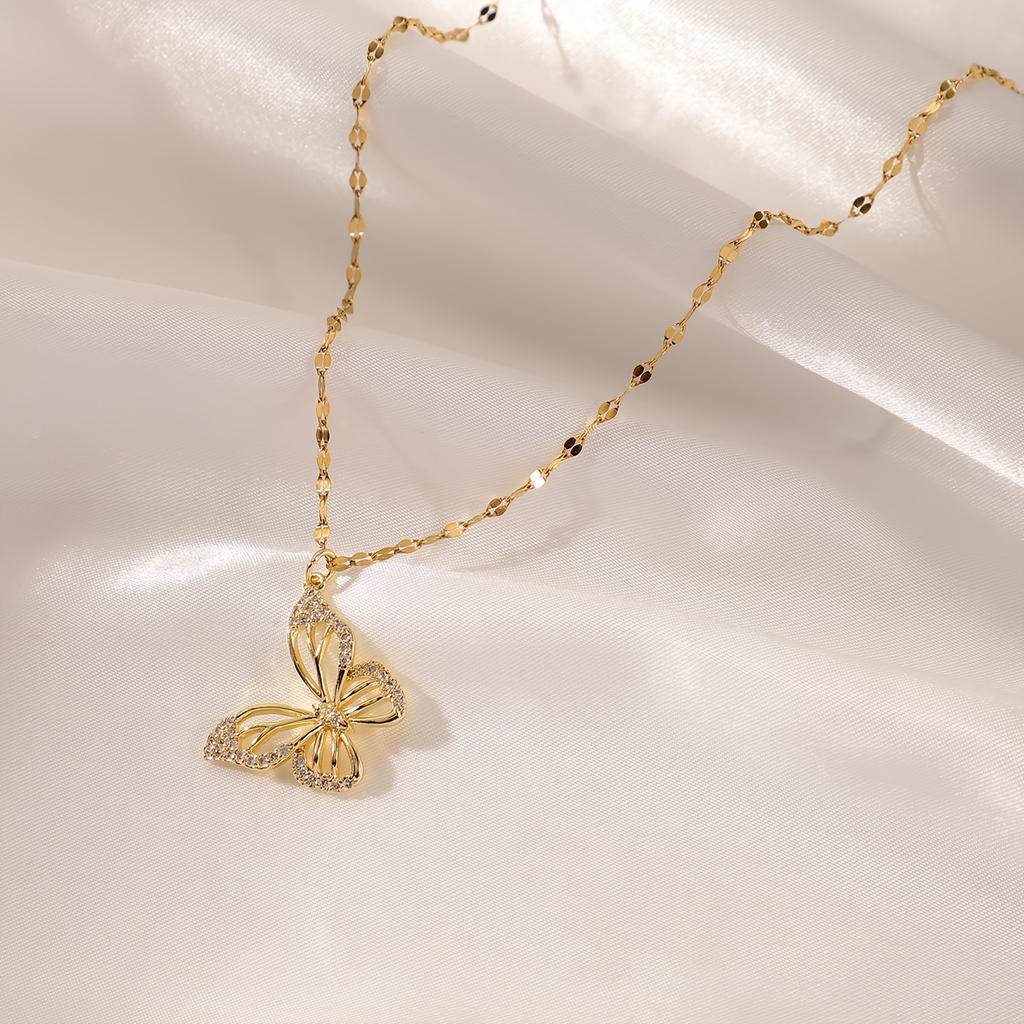 1Butterfly pendant necklace as a gift for a girl