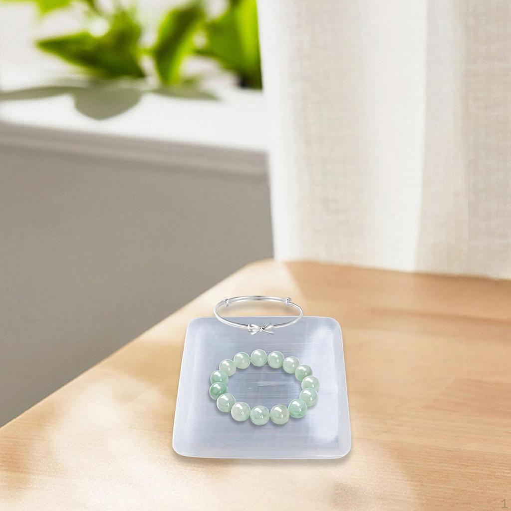 Selenite Charging Bowl Crystal Station Jewelry Organizer for Cleansing