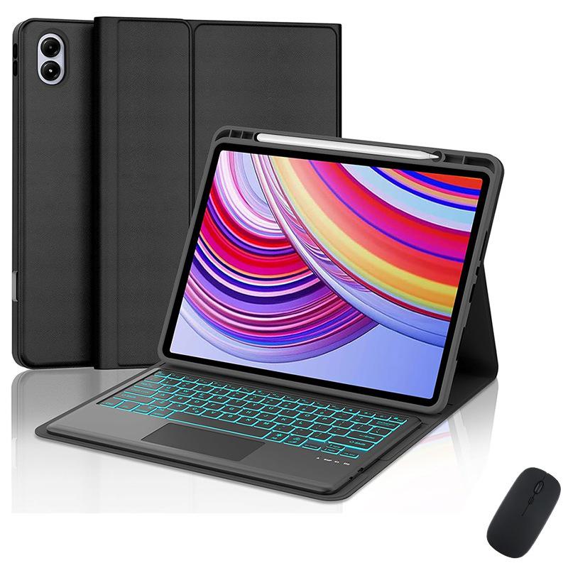 Redmi Pad Pro 12.1 Case: Backlit Bluetooth Keyboard with Pen Slot for Xiaomi PocoPad