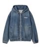 Wacky Willy Jeans Kapuzen-Reißverschluss-Pullover Hellblau