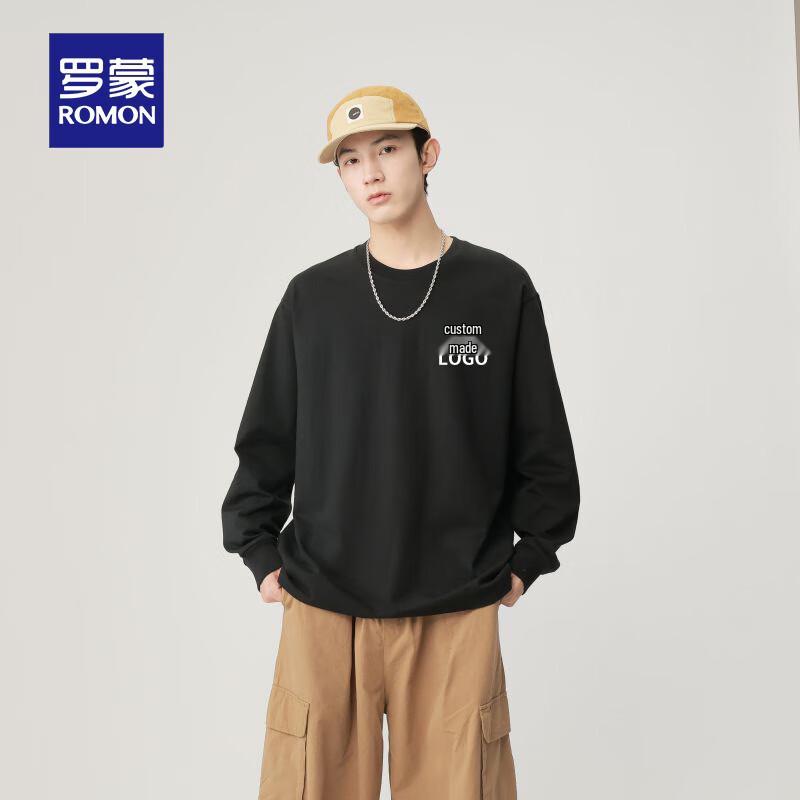 

ROMON Customizable Cotton Ribbed Cuff Sweatshirt L