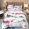 3D Printing Ink Painting Landscape Bedding Quilt Set Three-Piece Custom