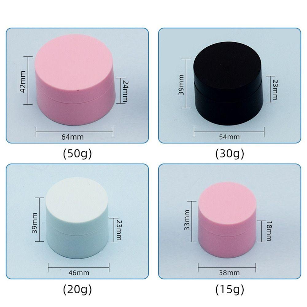 5-100g Face Cream Bottles Plastic Lip Balm Container Cans Cosmetic Cream Jars  Travel