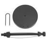 Paper Towel Holder with Damping Effect Stainless Steel Punch Free Single Hand Operable Paper Towel Stand for Home Black