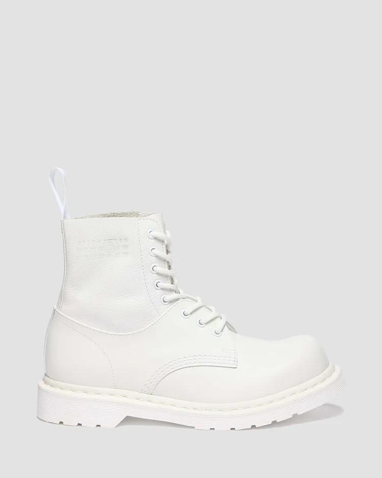 42282100 MM6 Maison Margiela Dr.Martens 1460 Twist 8 Holes Boots White (Men's)