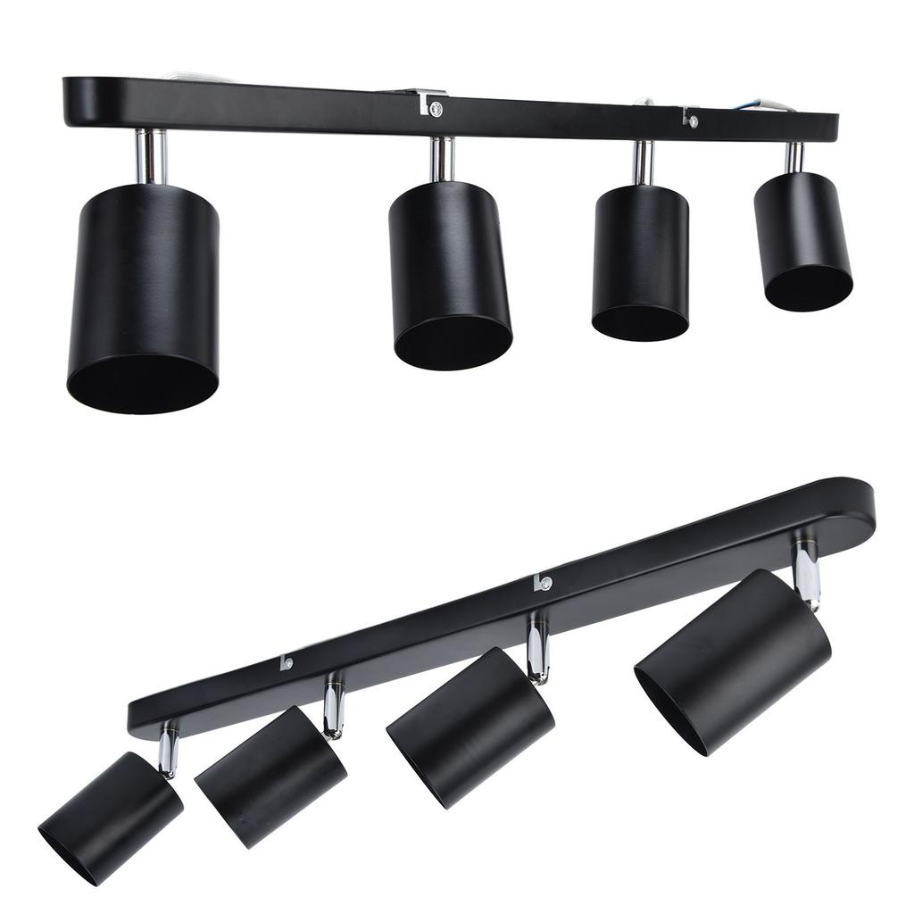 GU10 Lamp Holder 4 Head Rotating Ceiling Mounted Base for Canteen Shopping Mall Showcase