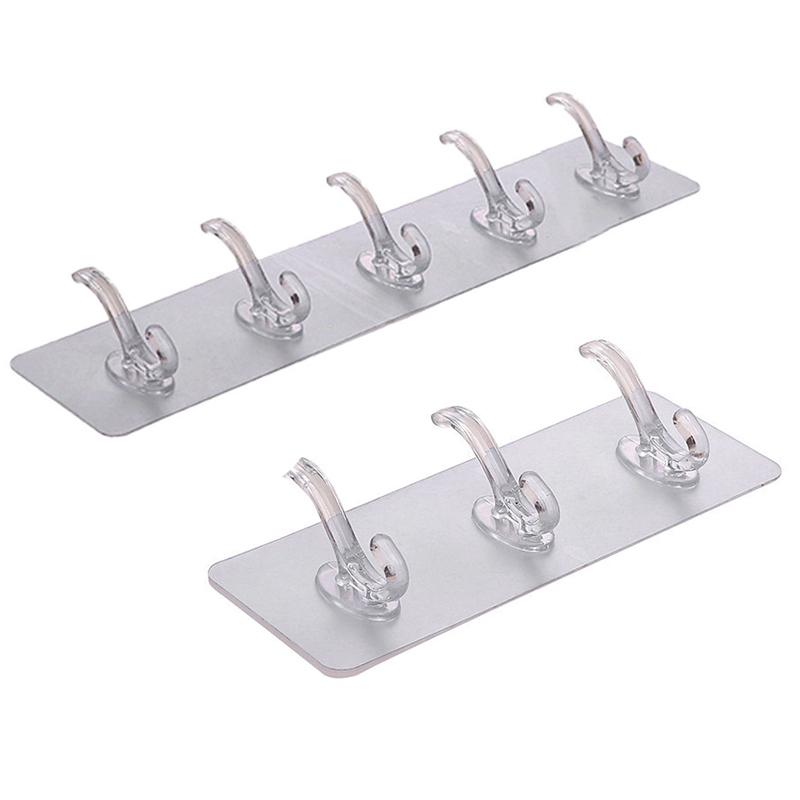 3/5 Reihen Klebeaufkleber Wandhaken Heimdeko Wandaufhänger Hakenaufkleber