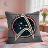 Star TTrek Ship Movie Logo Cushion Cover Square Short Plush Pillow Case Living Room Sofa Home Decor Funda X