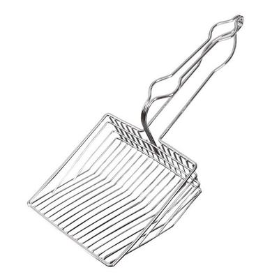 Stainless Steel Metal Cat Litter Scoop Large Size Fine Mesh Cat Poop Scoop Easy To Grip Durable Cat Toilet Shovel Pet Supplies