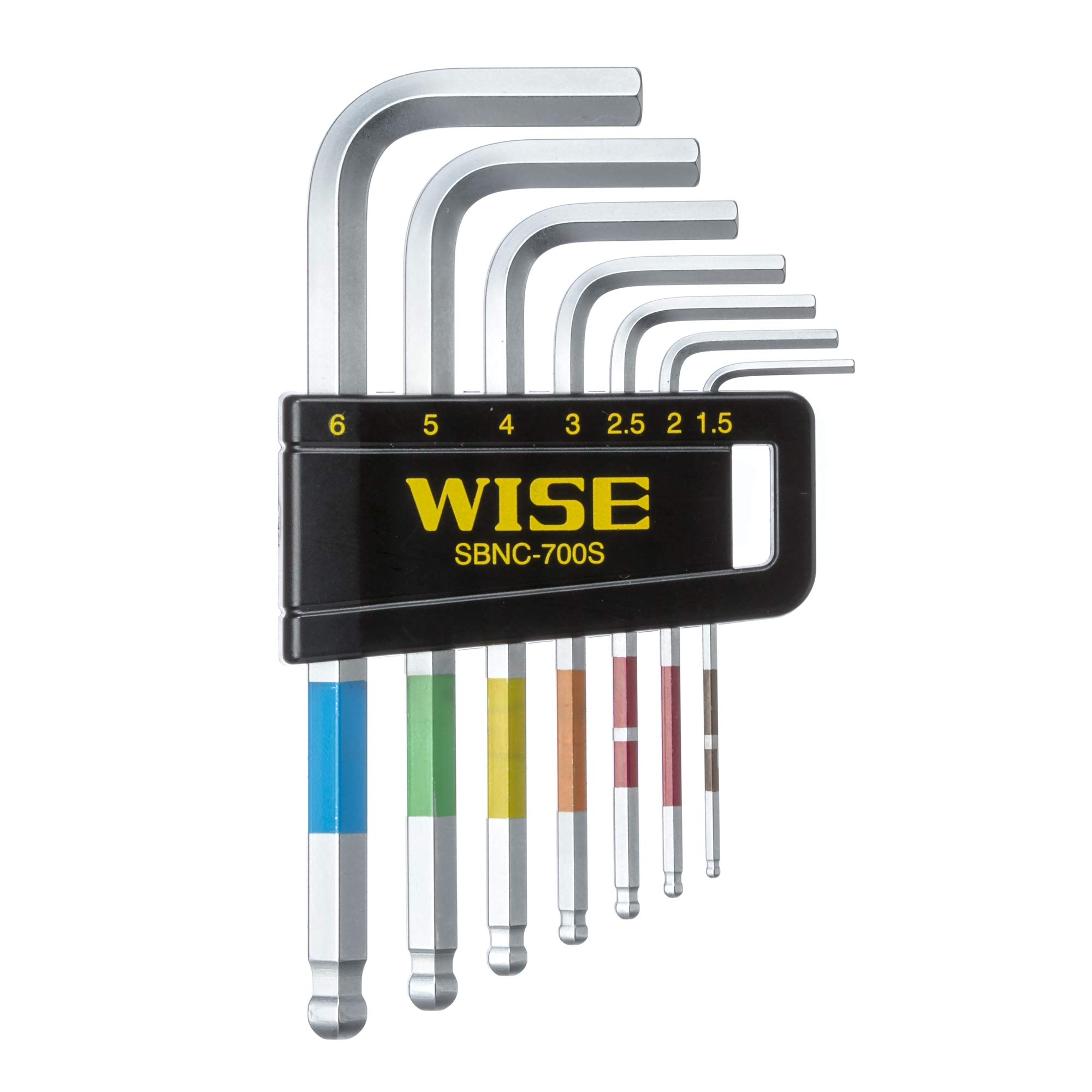 

WISE Ball Point Hex Wrench Set of 7 Made in for Final (Short), Japan, Tightening, [SBNC-700S]