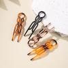 Traceless U-shaped Hair Stick Tortoiseshell Hair Fork Hairpin Geometric Women Girls Hair Accessories Headwear Hairstyle Tools
