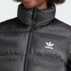 Adidas Originals Adicolor Short Puffer Jacket Fashion Logo Zipper Stand Collar Lightweight Quilted Cotton Jacket Women Jackets Black JD0420