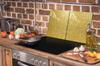 PIANO COTTURA E TAGLIERE IN VETRO 100x52 ORO