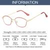 Metal Frame Reading Glasses Women Presbyopia Glasses Magnifying High Definition Prescription Glasses Eyewear +1.0 To +4.0