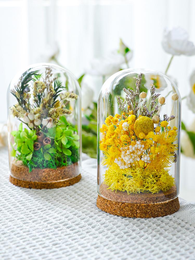 Preserved Flower Glass Dome DIY Kit for Handmade Decoration and Gifts