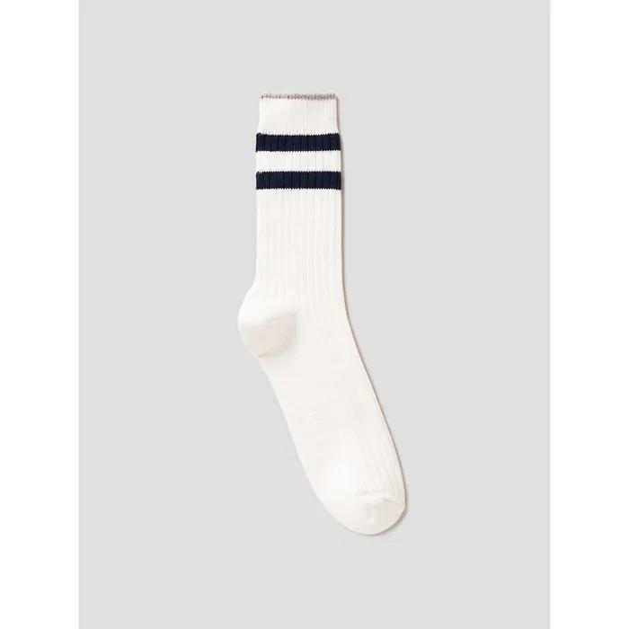 Double Stripe Socks White