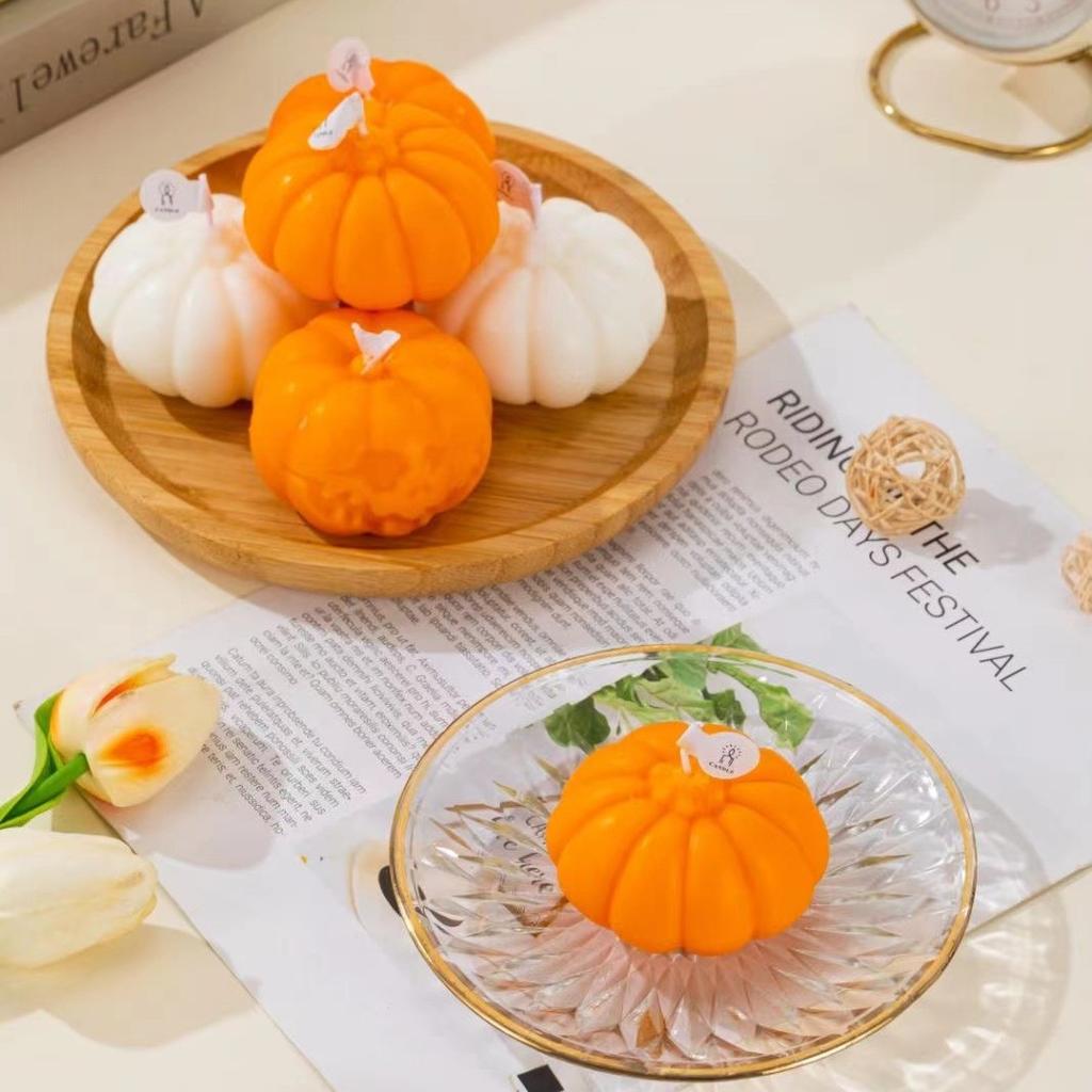 Halloween Pumpkin Candle Horror Grimace Pumpkin Head Shape Creative Aromatherapy Candle High-end Sense