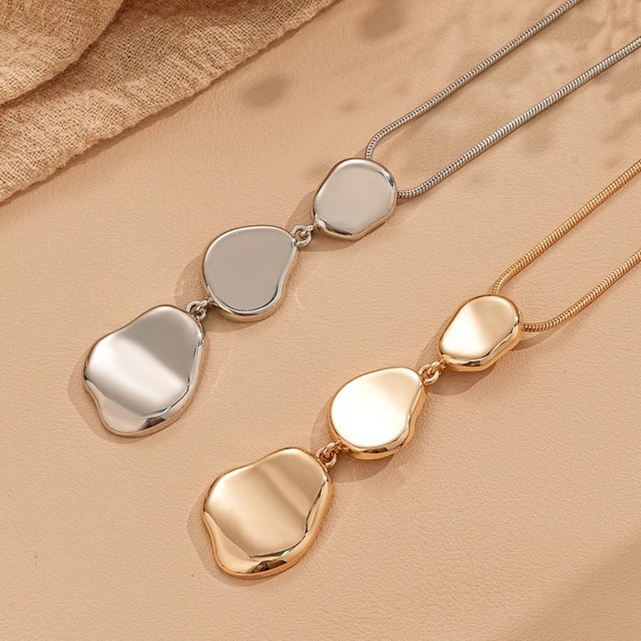 1pc of Fashionable and Exquisite Bohemian-style Irregular Teardrop Women's Pendant Long Necklace Sweater Chain, Suitable for Daily Wear by Women