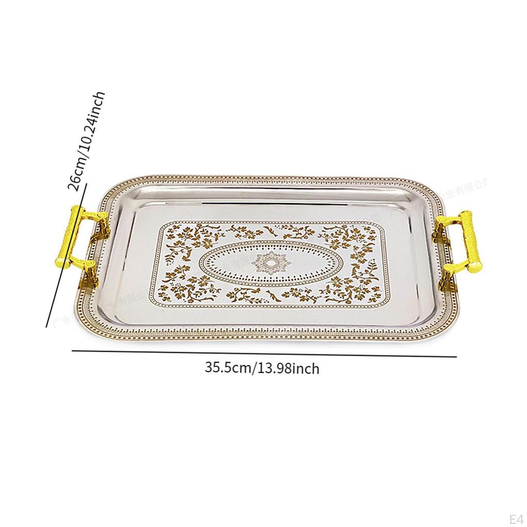 Rechteckiges Serviertablett Dekorativ Abendessen Dessert Teetasse Halter Schmuck für
