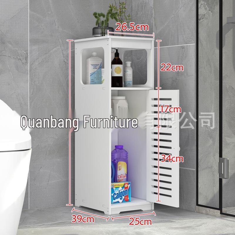 Multi-layer Narrow Storage Cabinet for Bathroom, Washbasin, Toilet, Balcony, and Laundry