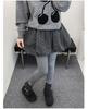 Korean Style Women's Elastic High Waist Padded A-line Mini Skirt-Pants for Autumn/Winter
