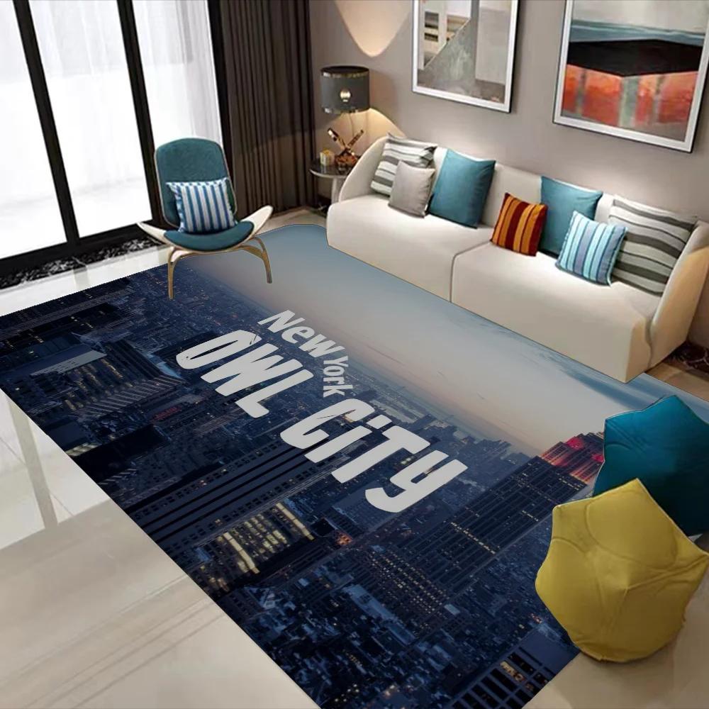 New York City Floor Mat Urban Landscape Rug Modern Cityscape Carpet for Living Room Bathroom Mat Doormat for Bedroom Home Decor