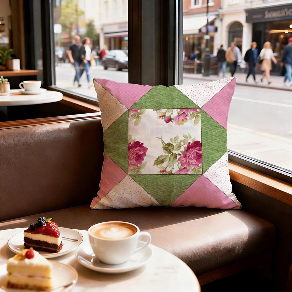 Artistic Background Patterns Cushion Cover Set of  Decorative Short Plush Pillow Covers for Sofa Soft  Cushion Case x cm