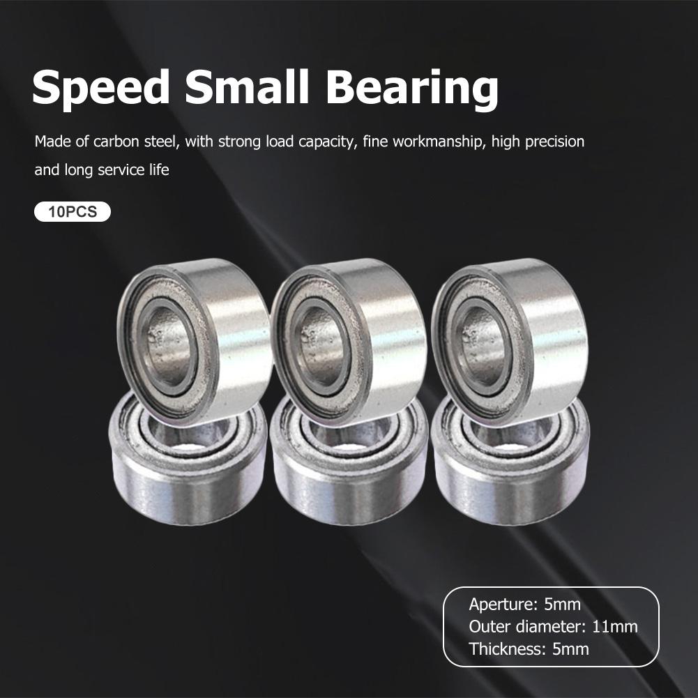 200pcs High Speed Bearing Miniature 685ZZ Axle Bearing Strong Load Capability Carbon Steel Replacement Power Transmission Parts
