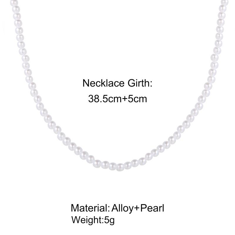 Korea Perlenkette Exquisite Glatte Imitation Perlen Choker Kette 2021 Mode Elegante Halskette für Damen Party Geschenk Schmuck