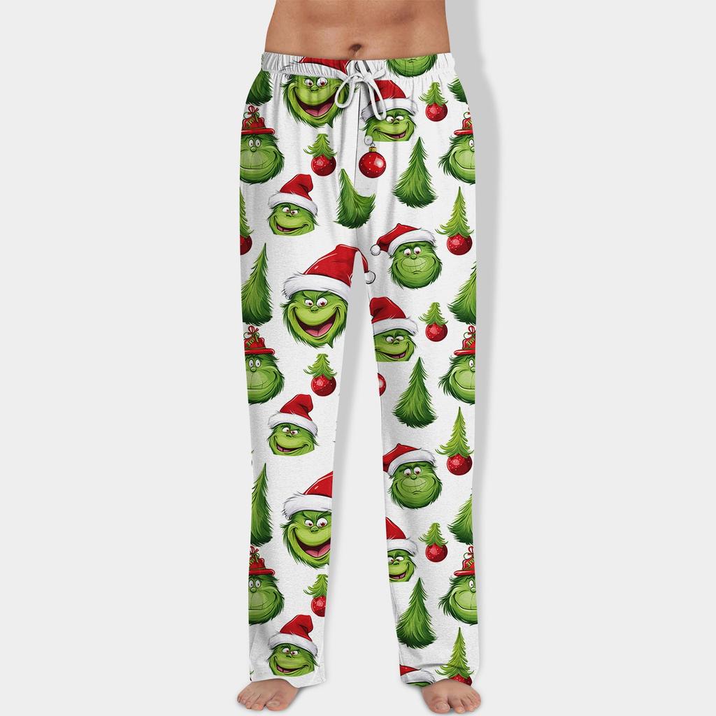 Men's Allover Printed Home Pants Sleeping Pajama Pants Long Pants Pajama Pants Yoga Pants