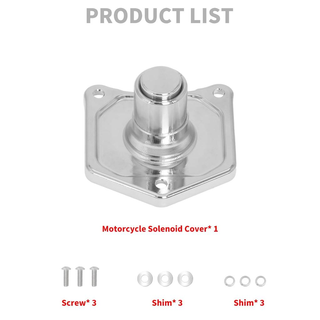 HDBUBALUS Motorcycle Solenoid Cover Push Button Starter Fit for Harley Dyna Street Bob Fat Bob Touring Electra Glide Street Glide 1991-later