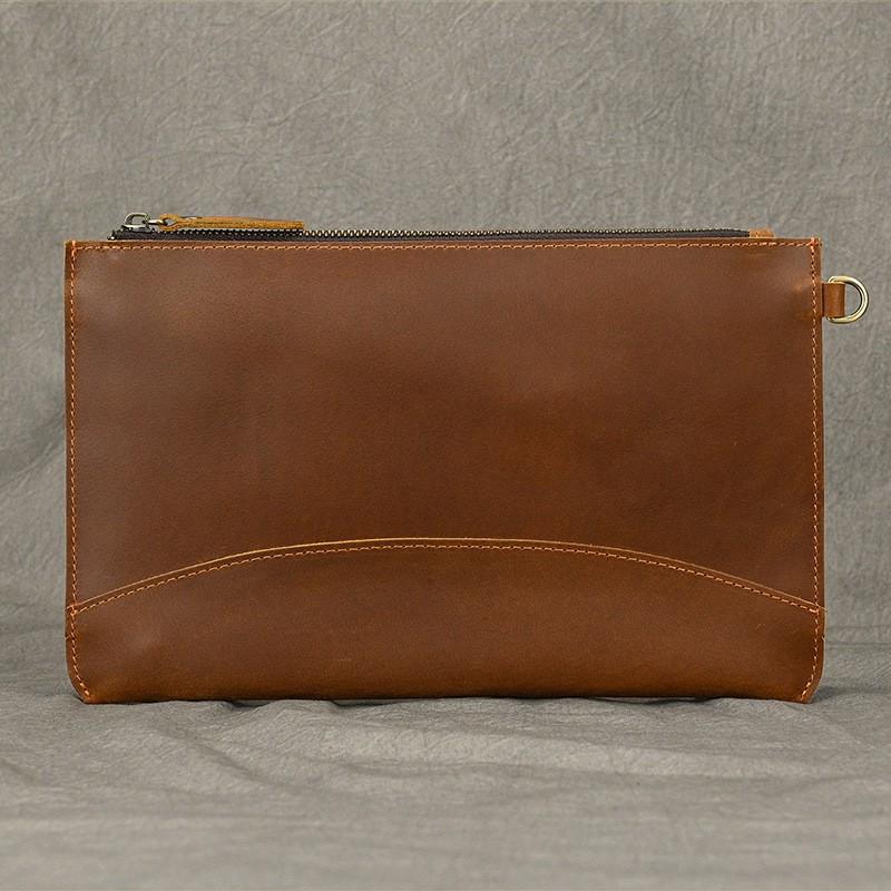 

Новая кожаная сумка Crazy Horse большой емкости, натуральная ретро, ручка сверху, деловой длинный кошелек