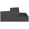 Garden Planter Black 100 X 100 X 50 Cm