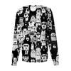 Women's Casual Long Sleeve Single Button Cardigan Animal Print Lightweight Open Front Workwear Top for Caregivers and Professionals