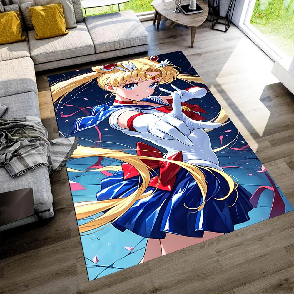 Sailor Moon Magic Carpet Perfect for Game Room Decorate Room Balcony Playrooms Antislip Carpet Decorate Offices Best for Christmas