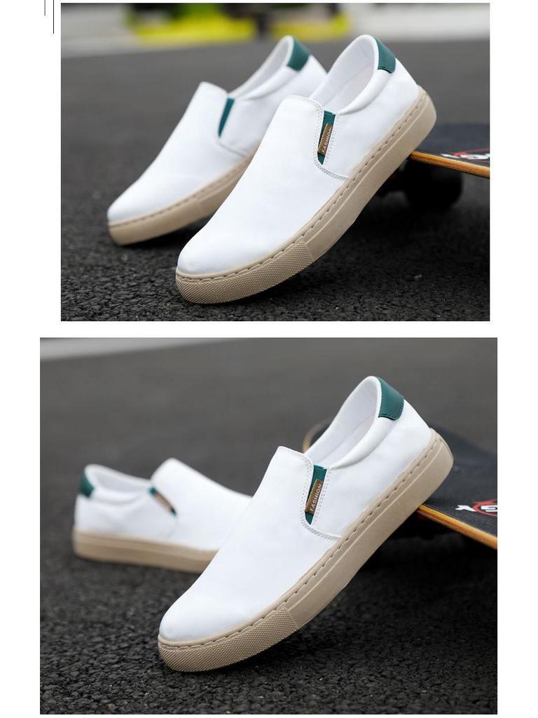 Men's 2025 Canvas Slip-On Sports Casual Shoes - Trendy, Breathable, Plus Size