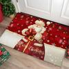 Merry Christmas Doormat Santa Claus Red Front Door Mat Washable Entrance Rug Kitchen Bedroom Floor Mat Home Decor