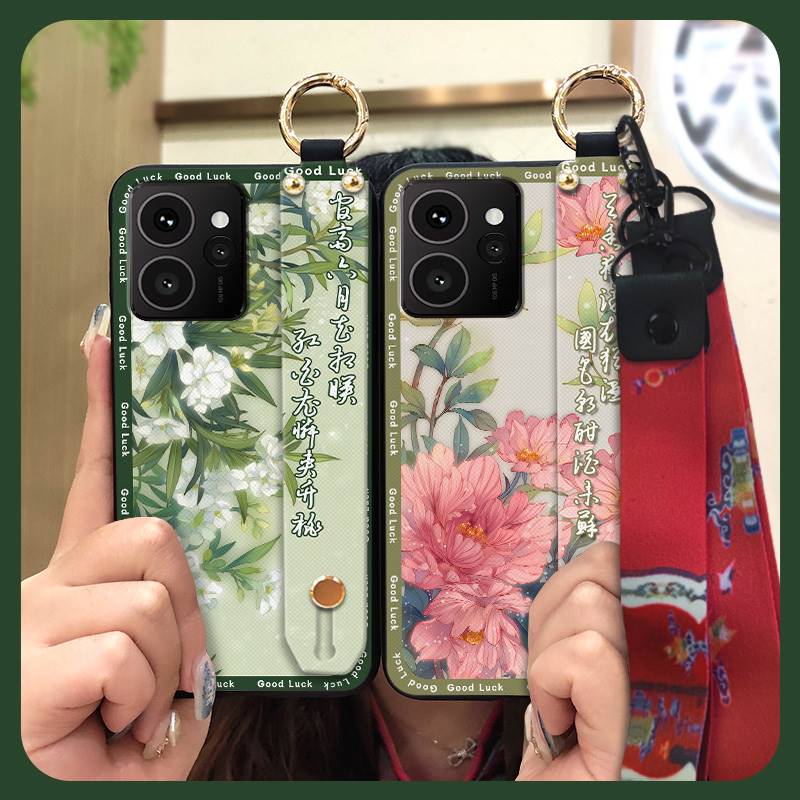 Anti-dust Silicone Phone Case For Nokia HMD Skyline Wrist Strap Durable Ring Kickstand Protective Fashion Back Cover