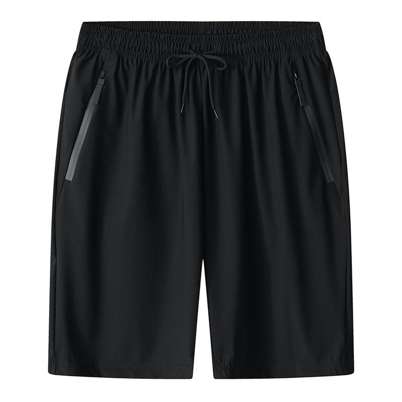 

Летние шорты из ледяного шелка, мужские свободные брюки с пятью точками, мужские средние брюки большого размера, спортивные брюки из ледяного шелка