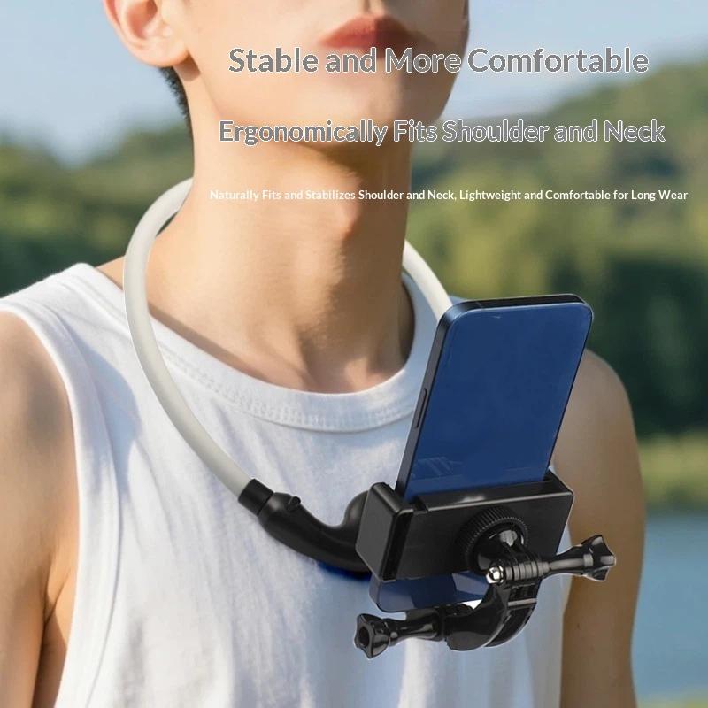 New Neck Mount Phone Clip 360° Rotation Phone Holder For Phone Accessories Quick Release Hands Free Accessories