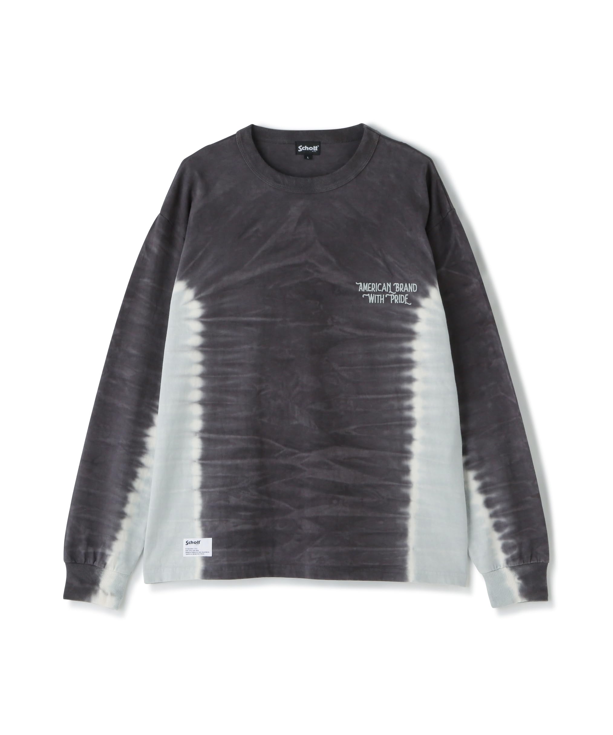 

Schott NYC TIE DYE LS T-SHIRT AMERICAN BRAND WITH PRIDE / Men s Small 410 Charcoal / 782-4130003