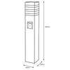 Garten-Stehleuchte E27 LED mit Steckdose Taxus 2 80cm
