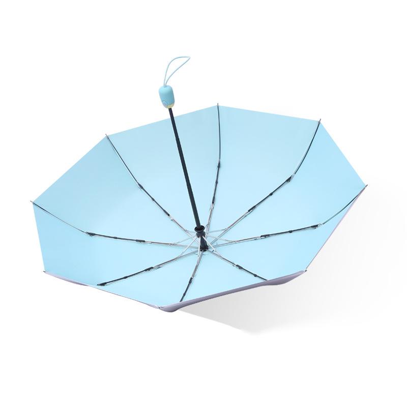 Titanium silver glue 50% off sun umbrella women's sunscreen parasol small fresh weather and rain folding umbrella umbrella