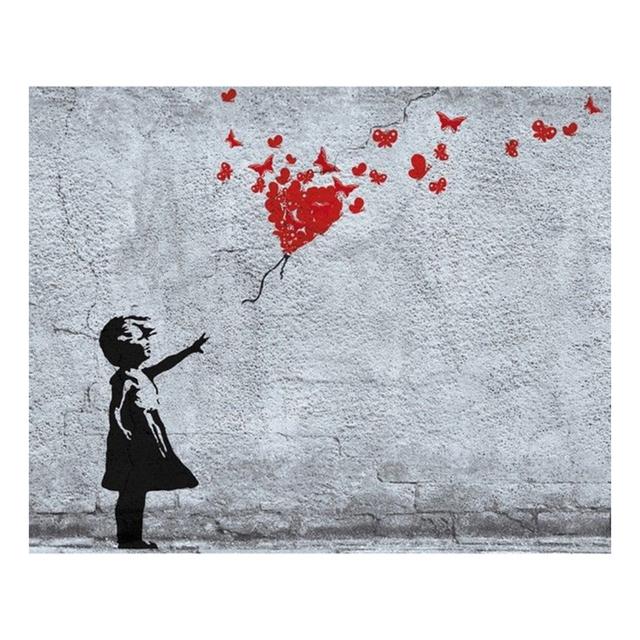 Banksy-pinturas en lienzo de globo con chica, arte callejero de Graffiti, nunca te rindas, arte de pared, carteles abstractos, imágenes, decoración del hogar