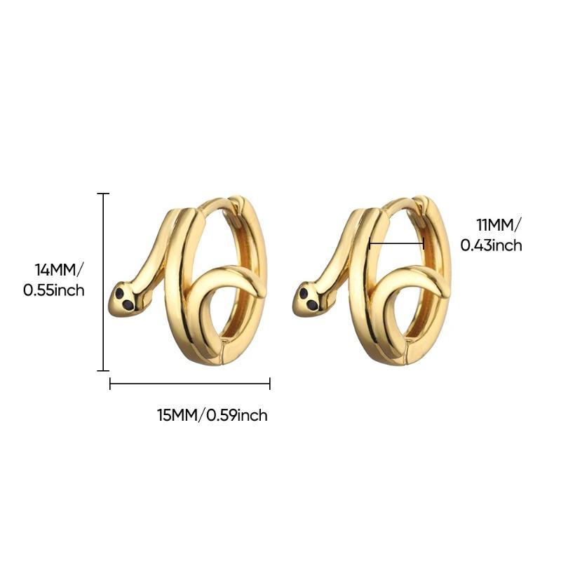 Snake Ear Buckle, Snake Earbone Ring, New Trendy Retro Niche Design Earrings, High-end Earrings, Women