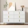Elegant Sideboard with Modern Design, Chest of Drawers and Lots of Storage Space, Gold Handles