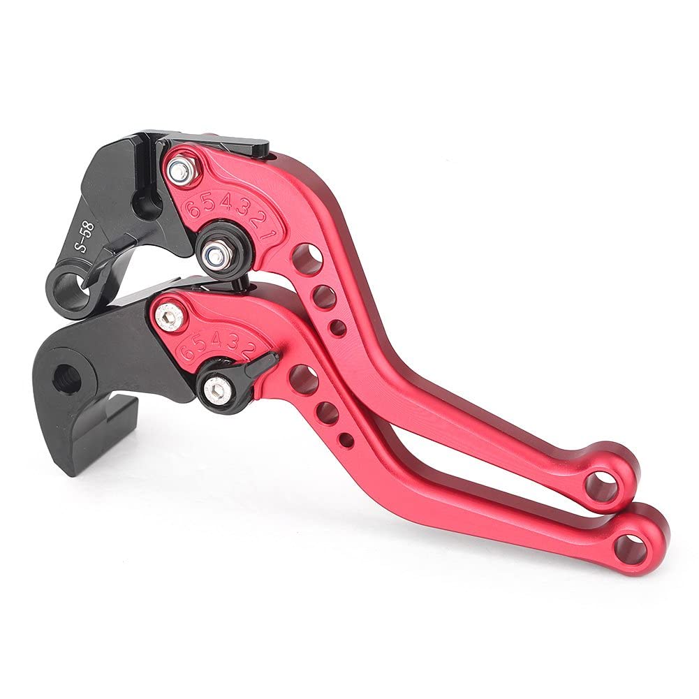 AL-mart Motorcycle Short Style Brake Levers Clutch Levers Levers Set 6 Levels Adjustable for Honda VTR1000F 1998-2005, CBF1000 2006-2009