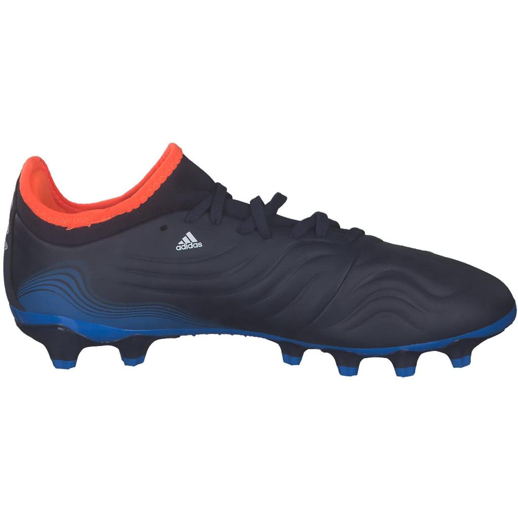 Adidas Copa Soccer Cleats for Soil and Artificial Team Navy Rush Size 2E Sense.3 HG/AG Turf, LSB77, Blue/Footwear White/Blue (GW4966), 24.5 Cm,